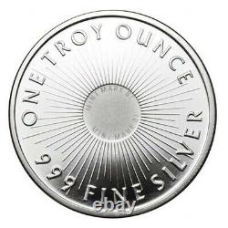 1 Troy oz Sunshine Minting. 999 Fine Silver Round Mint Mark SI Lot of 5