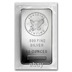10 oz Sunshine Mint Silver Bar. 999 Fine Silver MintMark SI Secondary Market