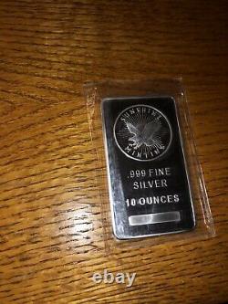 10 oz ounce Sealed Sunshine Mint mark SI Silver Bar. 999 (New)
