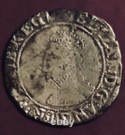 1598-1600 Elizabeth I Shilling, mm. Anchor, Tough Mintmark to Find