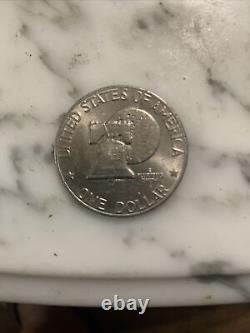 1776-1976 Bicentennial Eisenhower Silver Dollar Circulated Coin. No Mint Mark