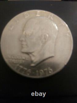 1776-1976 Bicentennial President Eisenhower Silver Dollar Coin with No Mint Mark