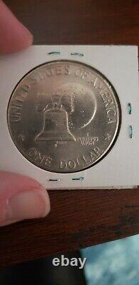 1776-1976 Eisenhower Ike Liberty Bell Moon Silver Dollar No Mint Mark