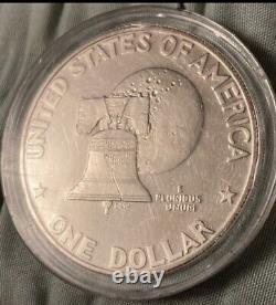 1776-1976 S Mint Mark Type 1 Eisenhower Silver One Dollar US Bicentennial Coin