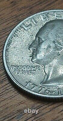 1776-1976 bicentennial quarter no mint mark lots of errors front and back