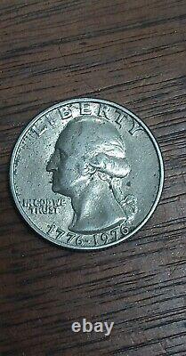 1776-1976 bicentennial quarter no mint mark lots of errors front and back