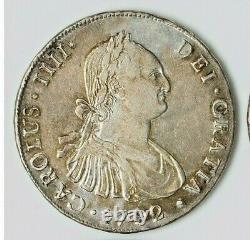 1792 Carolus IIII Spain Silver Coin Bolivia 8 Reales Mint Mark PR