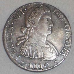 1810 Ferdinand VII Spain Silver Coin Mexico 8 Reales Mint Mark Mo Assayer HJ