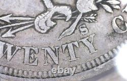 1875-S Twenty Cent Piece. ICG EF40RPM. Repunched Mint Mark. Issue Free