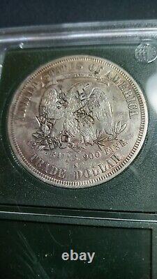 1877-S Trade Dollar, Chop Marks, High Grade, Underlying Mint Luster
