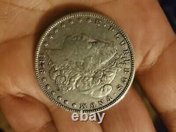 1878 No Mint Mark Morgan Silver Dollar 7 Tail Feathers with Slanted Arrows