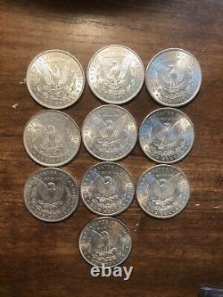 1879-1899 MORGAN SILVER Dollar Half Roll 10 different Dates/Mint Marks BU Coins