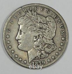 1879-CC Morgan Dollar VERY FINE Carson City Silver Dollar Capped Die Mint Mark