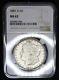 1881 O MS62 Morgan Silver Dollar NGC Graded Toned Coin Die Crack On Mint Mark
