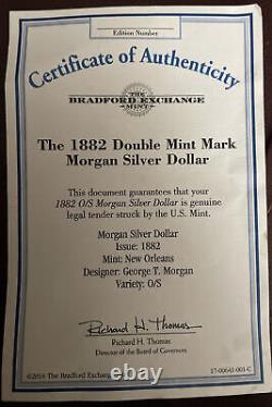 1882 Double Mint Mark $1 Morgan Silver Dollar OS Error Very Good New Orleans