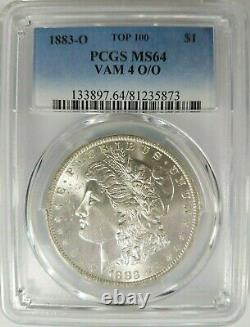 1883 O Silver Morgan Dollar PCGS MS 64 VAM 4 O/O Repunched Mint Mark Error RPM