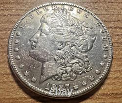 1887 No Mint Mark- Morgan Silver Dollar NICE LOOKING COIN