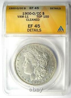 1900-O/CC Morgan Silver Dollar $1 VAM-11 ANACS XF45 Details O/CC Mintmark