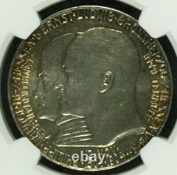 1904 Germany Hesse-Darmstadt Silver 5 Mark NGC Mint State MS 62 KM 373