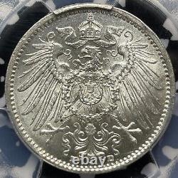 1909-D Germany 1 Mark PCGS MS65 Lot#G2606 Silver! Gem BU