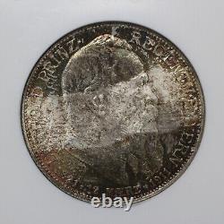 1911 D Germany Silver 2 Mark Bavaria 90th Birthday NGC MS 65