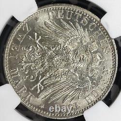 1913-A Germany Prussia 2 Mark NGC MS62 Lot#G4699 Silver! Nice UNC! KM#533