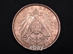- 1913 Germany Prussia 2 & 3 Marks Kaiser Wilhelm II Silver Jubilee Uncirculated
