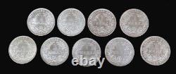 1915 A D G Mint Marks Silver Germany 1 Mark Imperial Eagle Dealer 9 Coin Lot