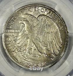 1917-D Walking Liberty 50c PCGS AU 53 Silver Half Dollar Reverse Mint Mark