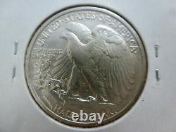 1917-S Reverse Mint Mark Silver Walking Liberty Half Dollar #36