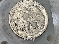 1917-S Walking Liberty Silver HalfGrand Pa's CollectionNice1 Reverse Mint Mark