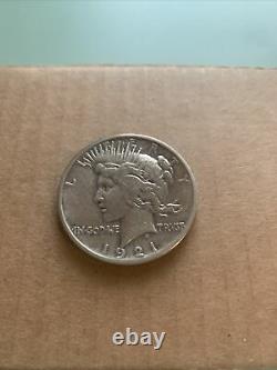 1921 PEACE DOLLAR No Mint Mark Scratches On Front & Back May Have Been Cleaned