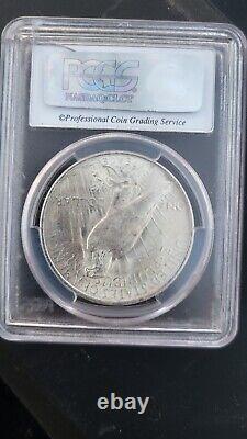 1922 Silver Peace Dollar coin BRILLIANT UNCIRCULATED No mint mark PCGS