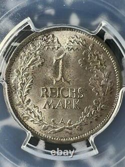 1925-A Germany 1 Mark PCGS MS65 Lot#G1589 Silver! Gem BU