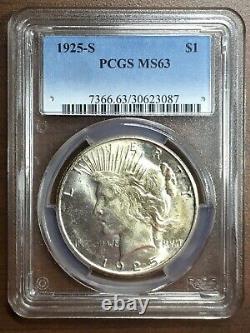1925-S Peace Dollar PCGS MS 63 Better Date/Mint Mark