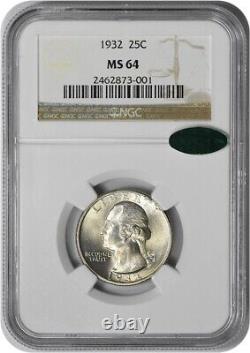 1932 Washington Silver Quarter MS64 NGC (CAC)