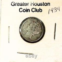 1939 No Mint Mark Rare Mercury Silver Dime Vintage & Collectibles U. S Coin