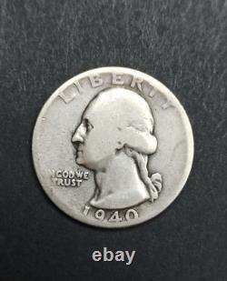 1940 Liberty Washington Quarter Dollar US Collectors Coin With mint mark (S)