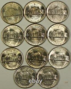 1942-1945 Silver War Time Nickel Set 1 Coin From Each Year and Mintmark