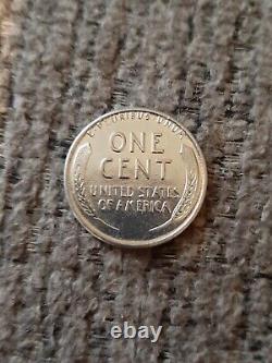 1943 Lincoln Wheat Steel Penny. No mint mark. Magnetic, uncertified