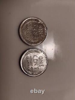1943 Metal Pennies, No Mint Mark, One Is Face Different Rear Find