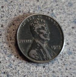 1943 Silver Steel Lincoln Wheat Penny No Mint Mark Magnetic