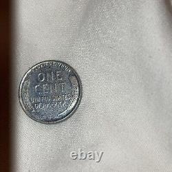 1943 Silver Steel Wheat Penny No Mint Mark Great Condition