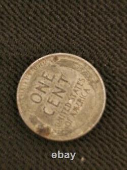 1943 Silver Steel Wheat Penny No Mint Mark Great Condition
