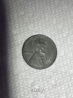 1943 Silver Steel Wheat Penny, No Mint Mark, Magnetic