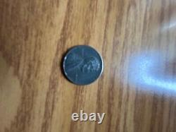 1943 Silver Steel Wheat Penny, No Mint Mark, Magnetic, in fair condition
