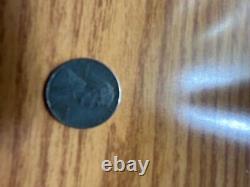 1943 Silver Steel Wheat Penny, No Mint Mark, Magnetic, in fair condition
