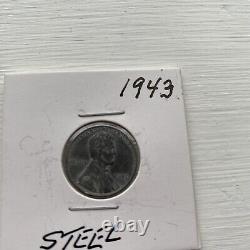 1943 Steel Wheat Penny No Mint Mark US Lincoln Collectible Silver Coin #1