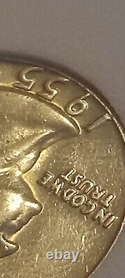1955 No Mint Mark Double Date Washington Quarter
