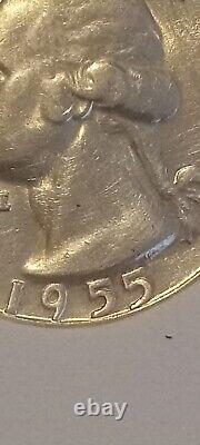 1955 No Mint Mark Double Date Washington Quarter